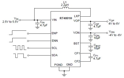 RT4801H - Dual Output LCD Bias for Smartphones and Tablets | Richtek ...