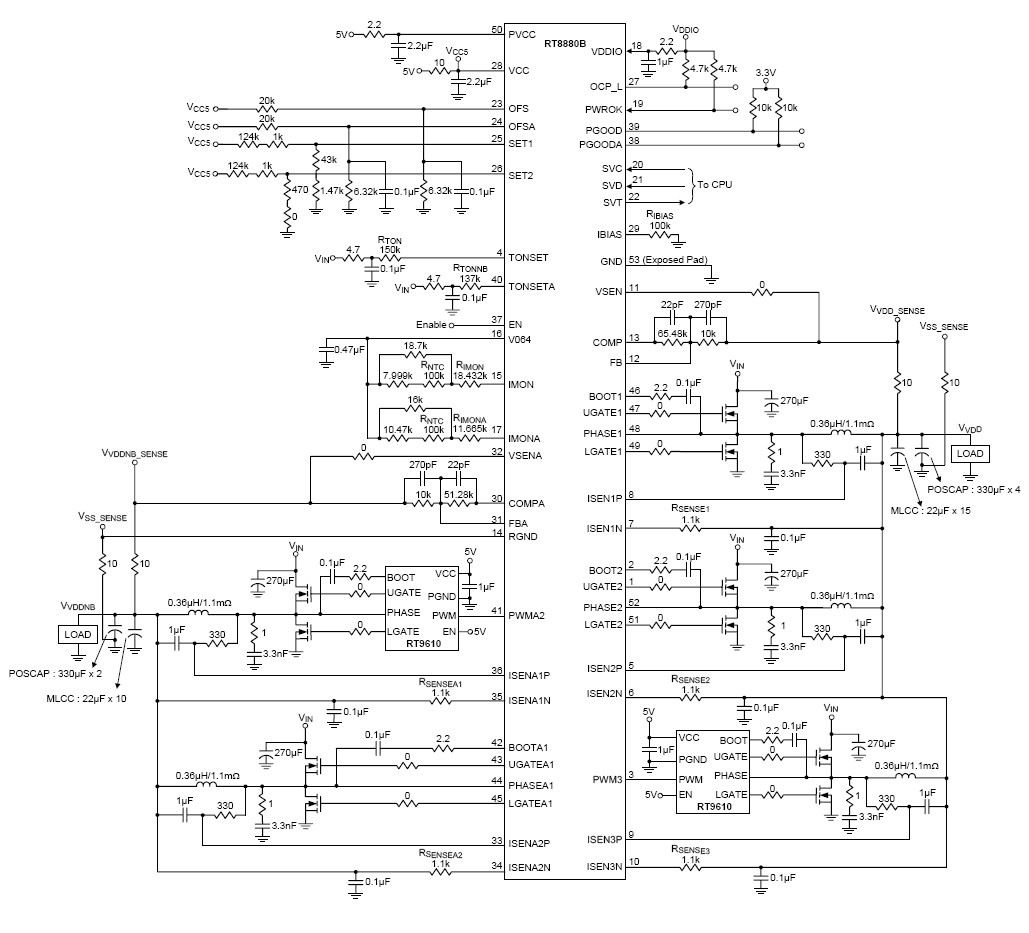RT8880B - Dual-Output PWM Controller with 3 Integrated Drivers for AMD ...