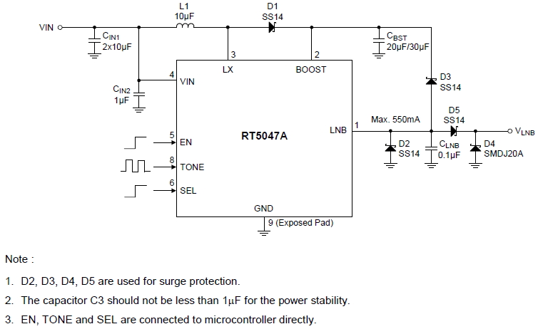 RT5047A Application Circuit
