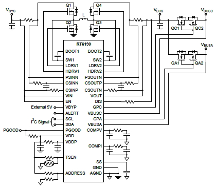Rt6190 36v 4 Switch Bidirectional Buck Boost Controller With I2c Interface Richtek Technology
