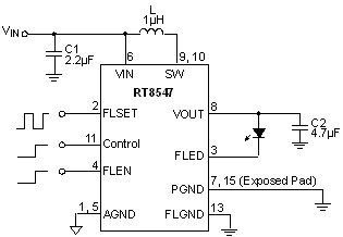RT8547 - 1.6A Flash LED Driver