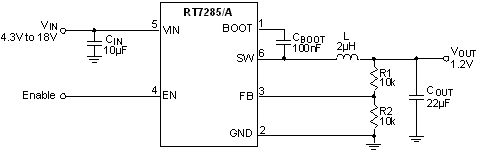 RT7285/RT7285A - 1.5A, 18V, 500kHz ACOT® Synchronous Step-Down ...
